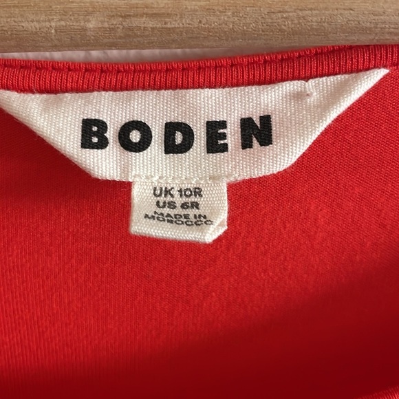 Boden Amelie Jersey Midi Dress Women’s Size 6 Regular Short Sleeve Orange Red - Picture 8 of 10